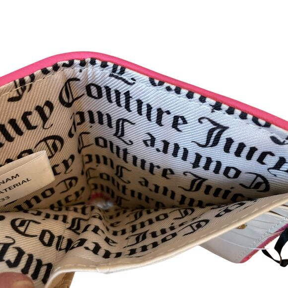 JUICY COUTURE Heart Quilted Bifold Wallet With Pullout Card Case Pink New - Picture 10 of 13